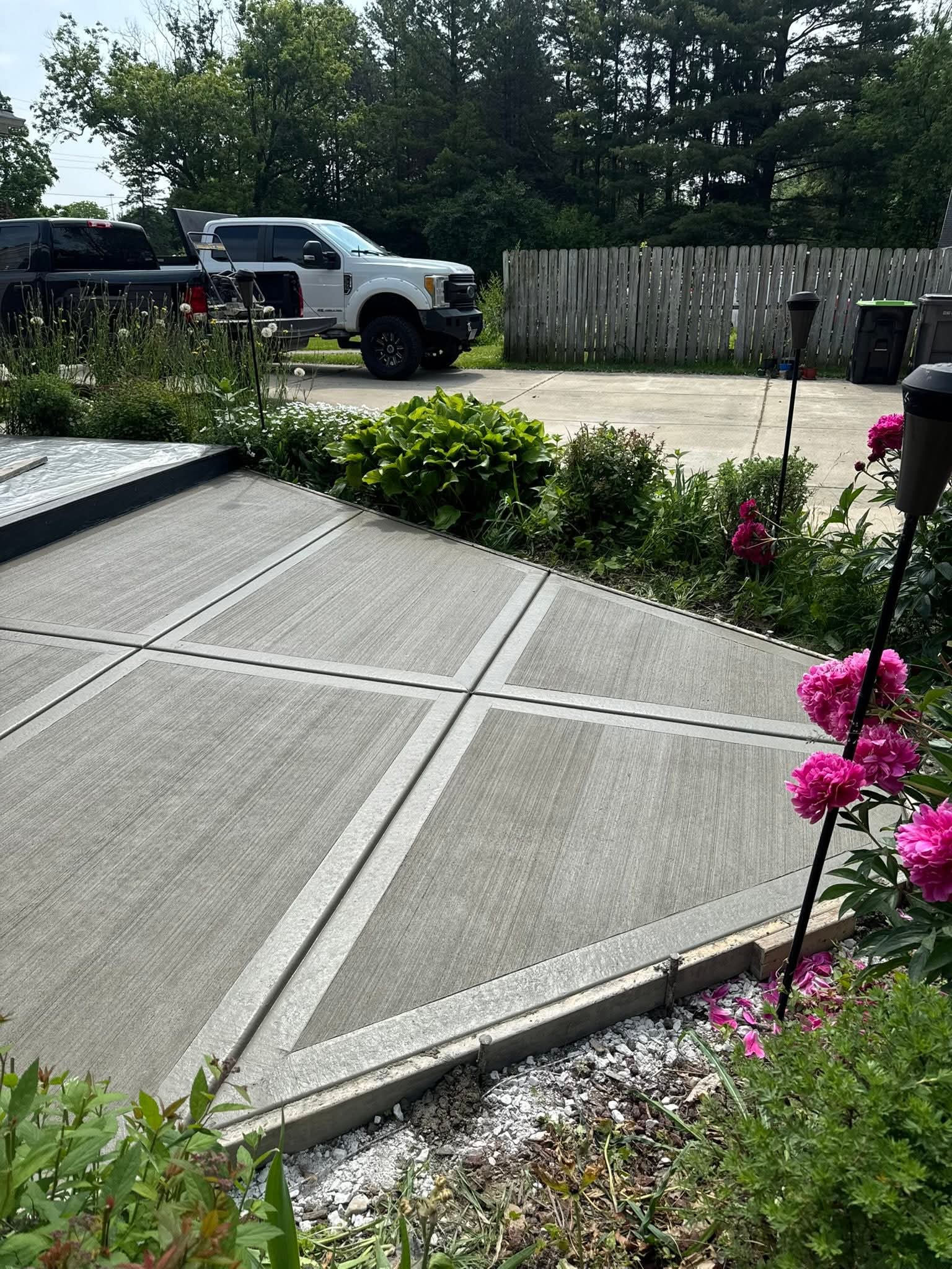 Finished concrete patio example